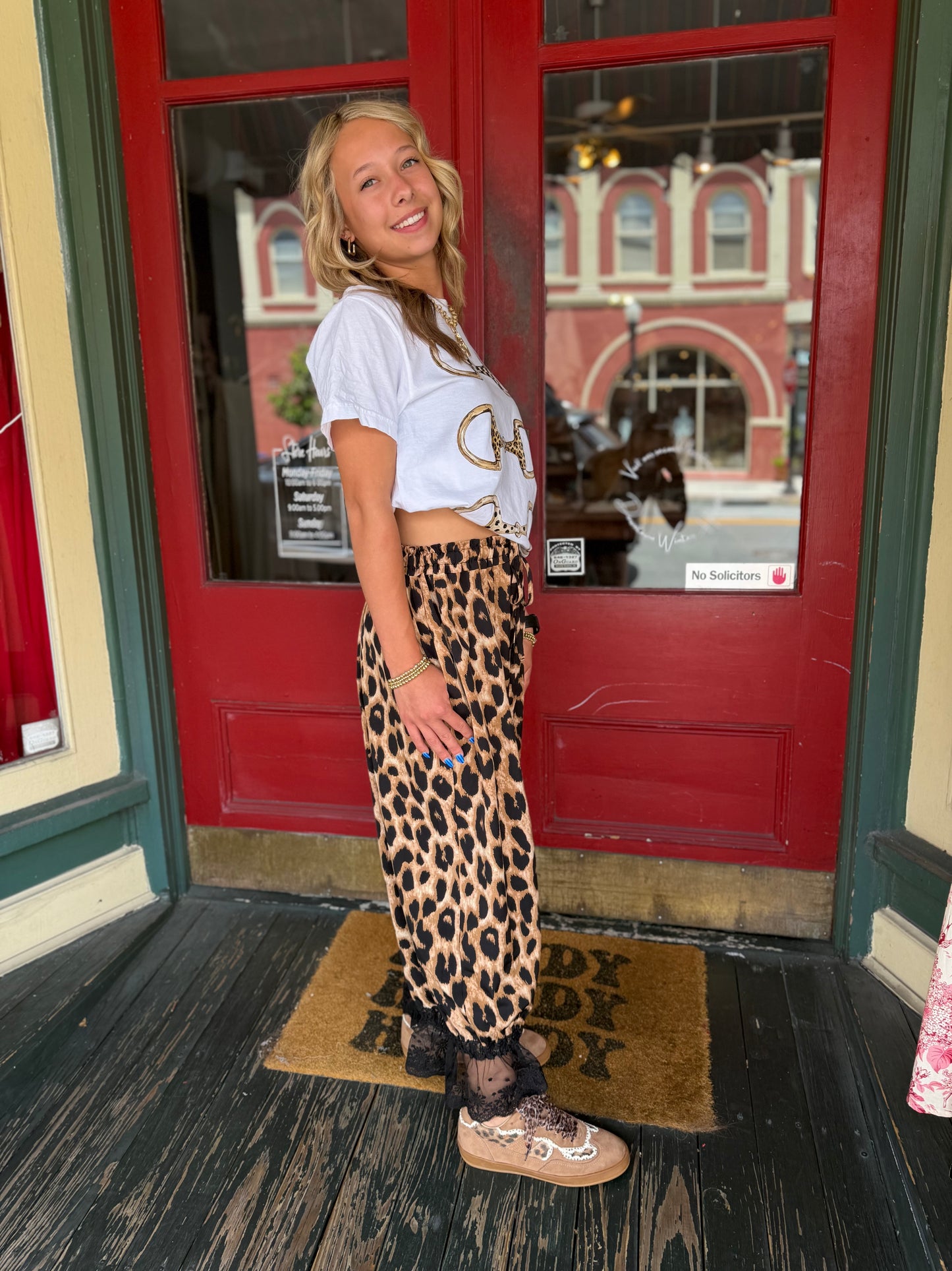 Lace & Leopard – Wide Leg Bloomer Pants