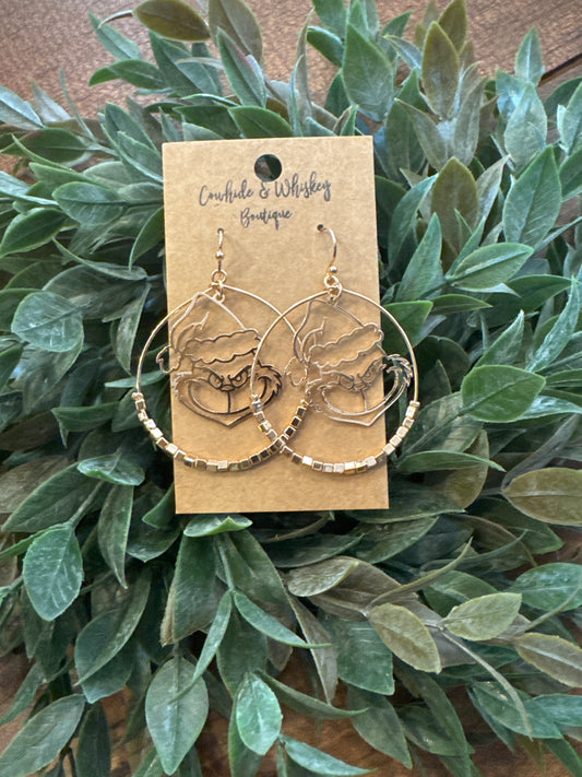 Golden Grinch - Earrings