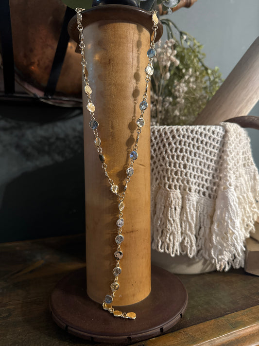 Hammered Coin Lariat - Necklace