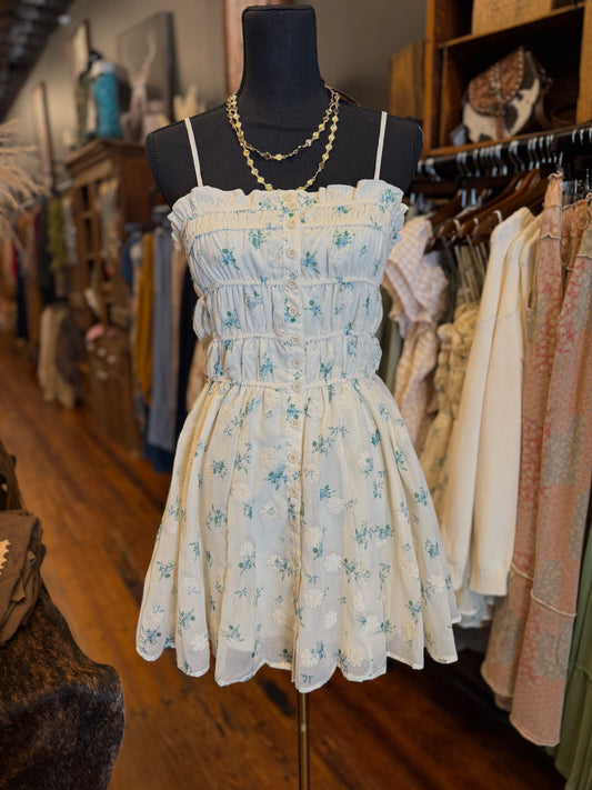 Garden Veil – Mini Ruffle Dress