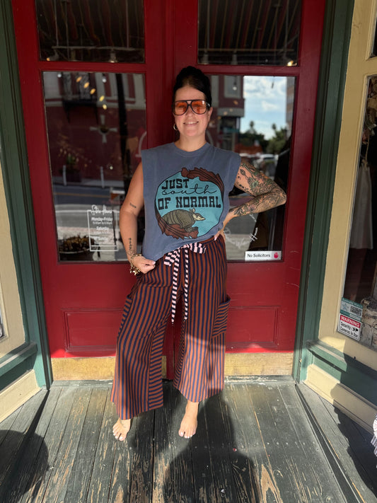 South of Normal – Navy Armadillo Muscle Tee