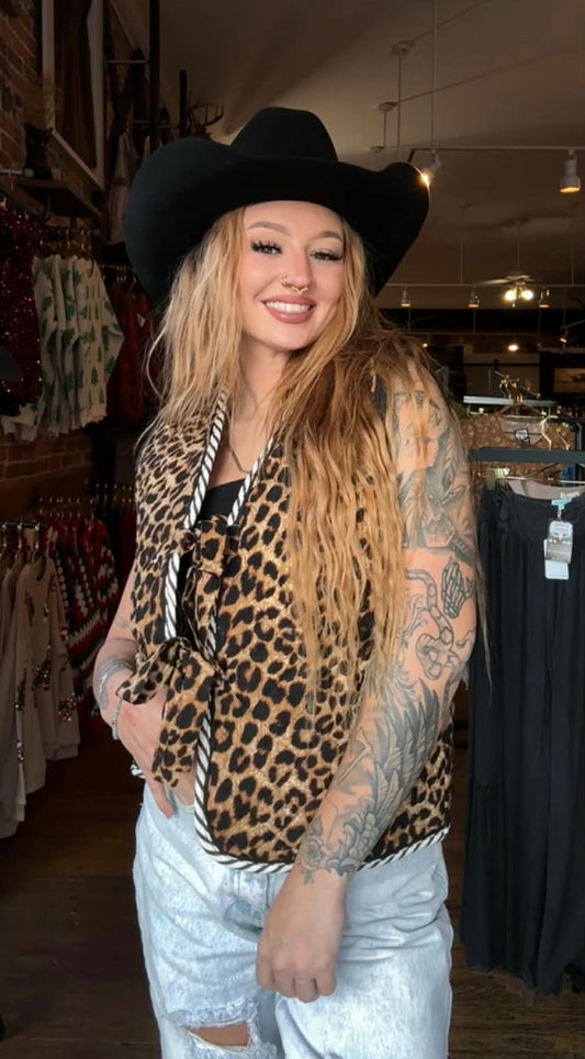 Wildline Whispers – Cheetah Quilted Vest