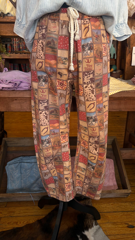 Rancher’s Patchwork – Western Print Pants