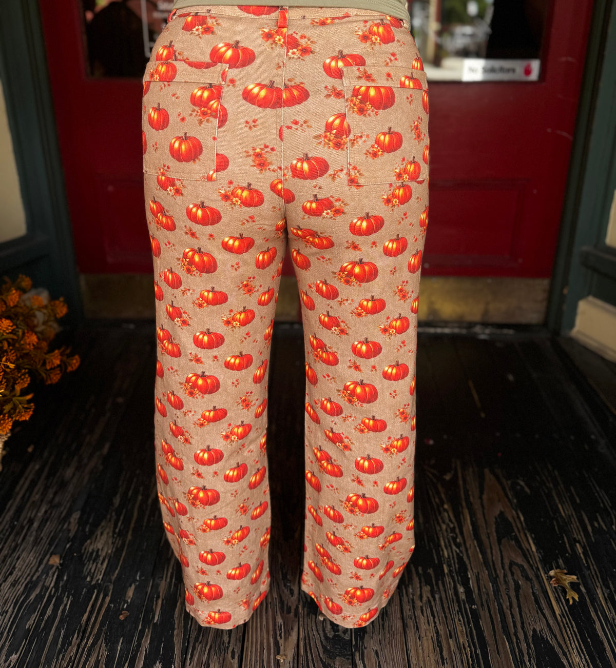 Pumpkin Mischief – Camel Flare Pant