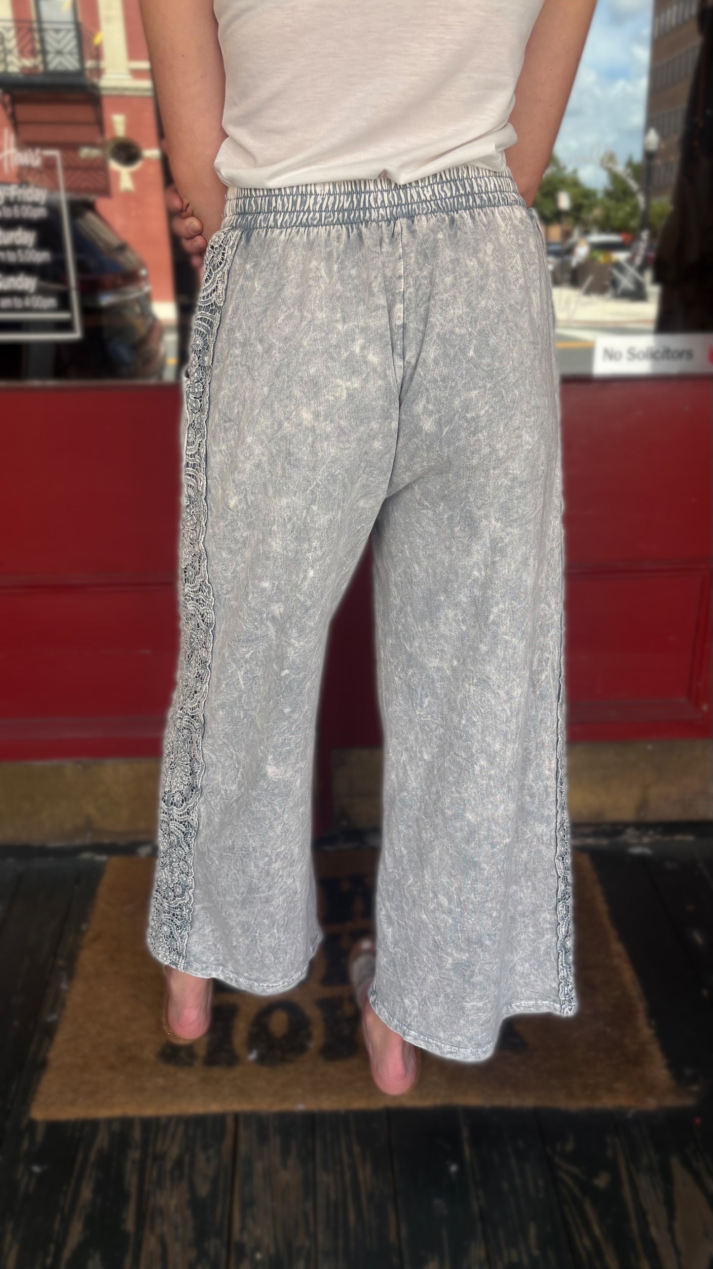 Moon Valley –Silver Wide Leg Pants