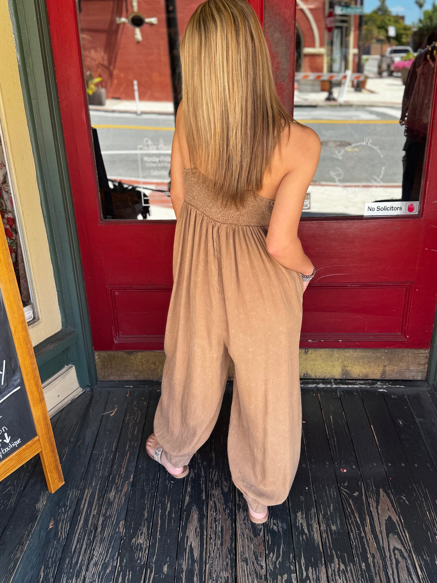 Mushroom Meadow – Brown Jumpsuit