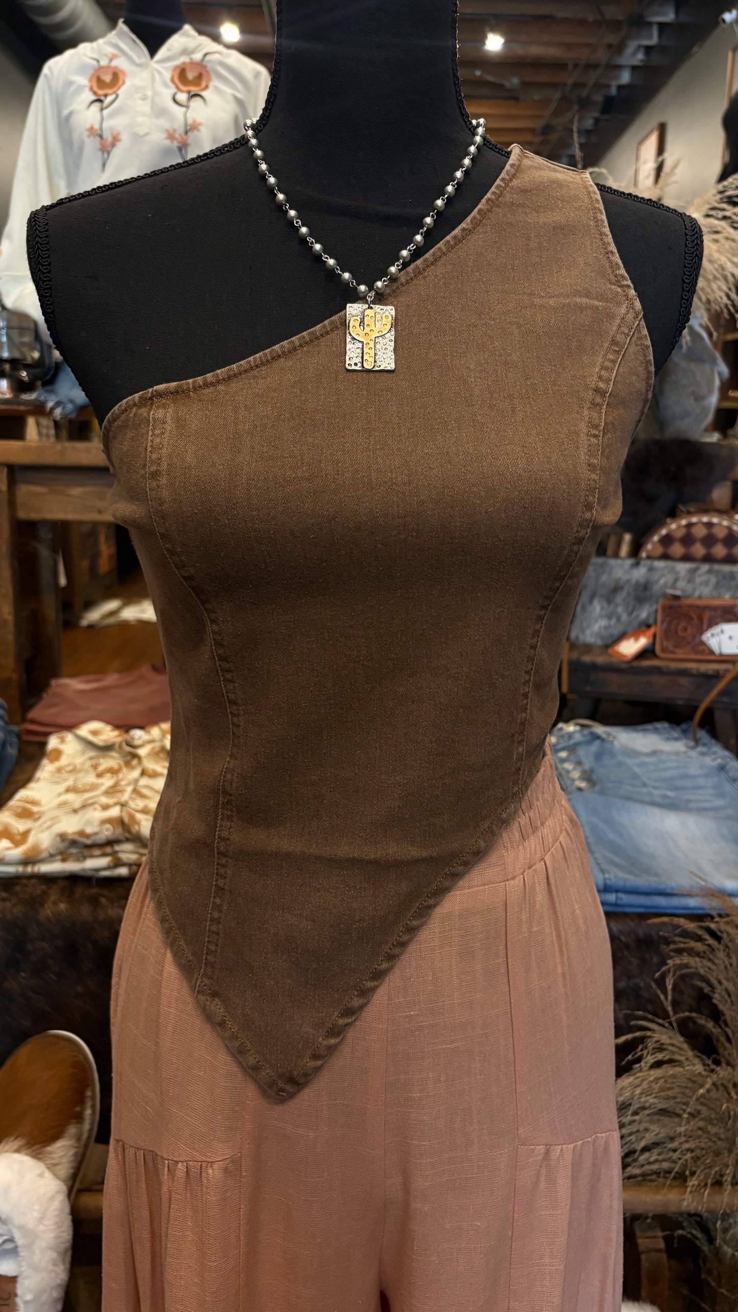 Mocha Drift – Asymmetrical Top