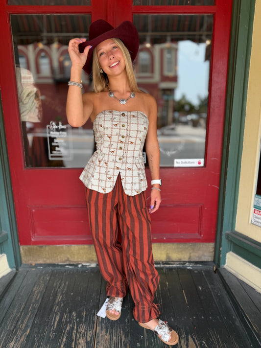 Vintage Bandit – Rust Wide Leg Pants