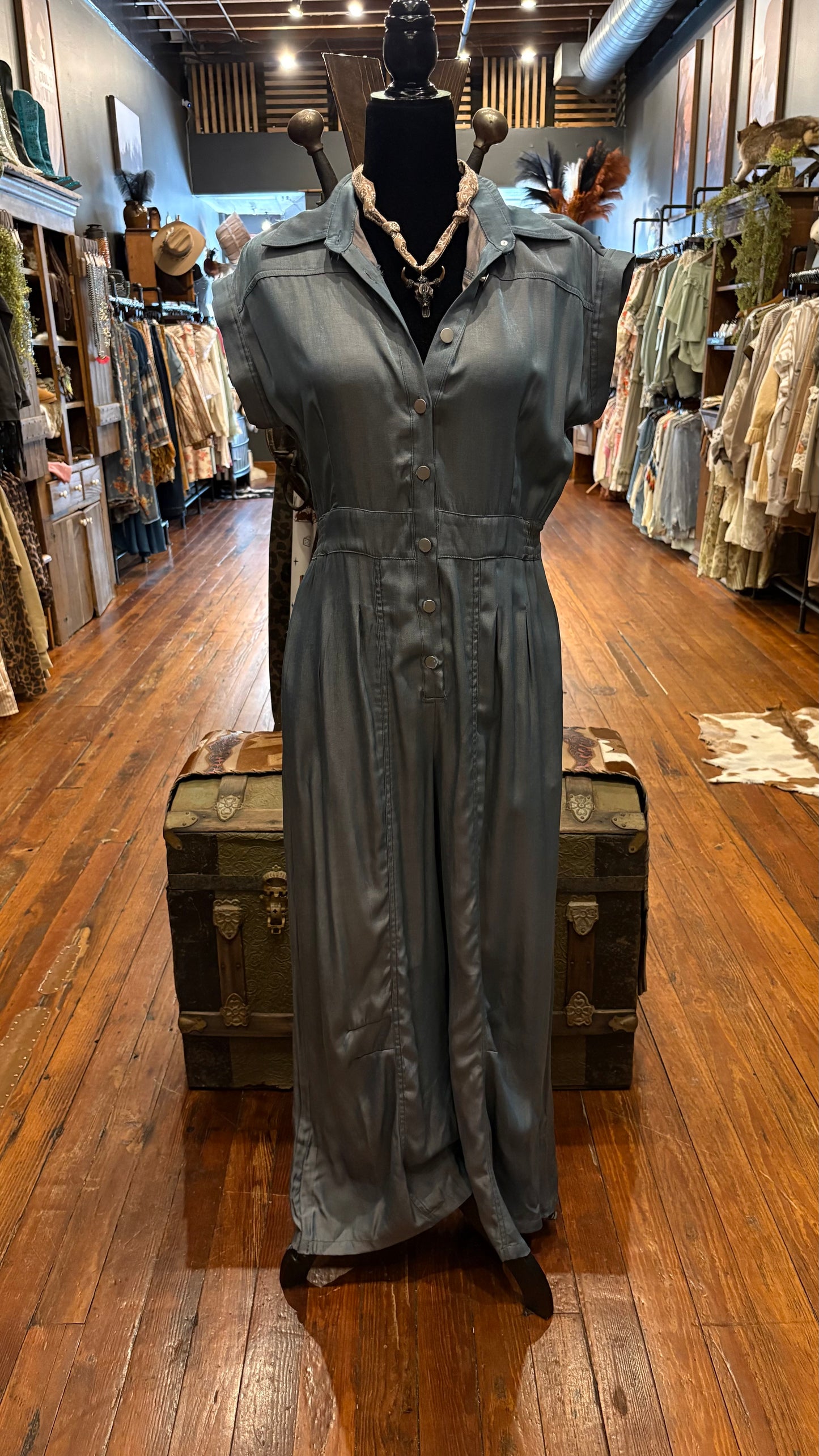 Riverbend – Blue Shimmer Jumpsuit