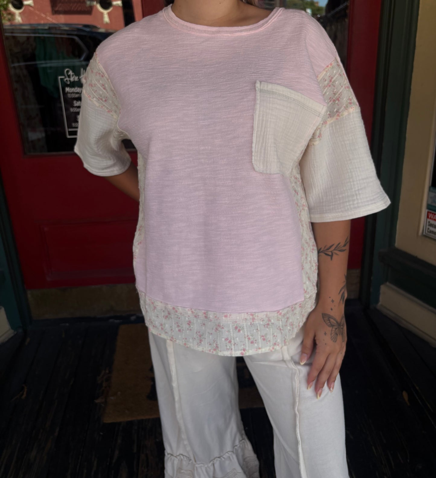 Rosewater Garden – Pink Tee