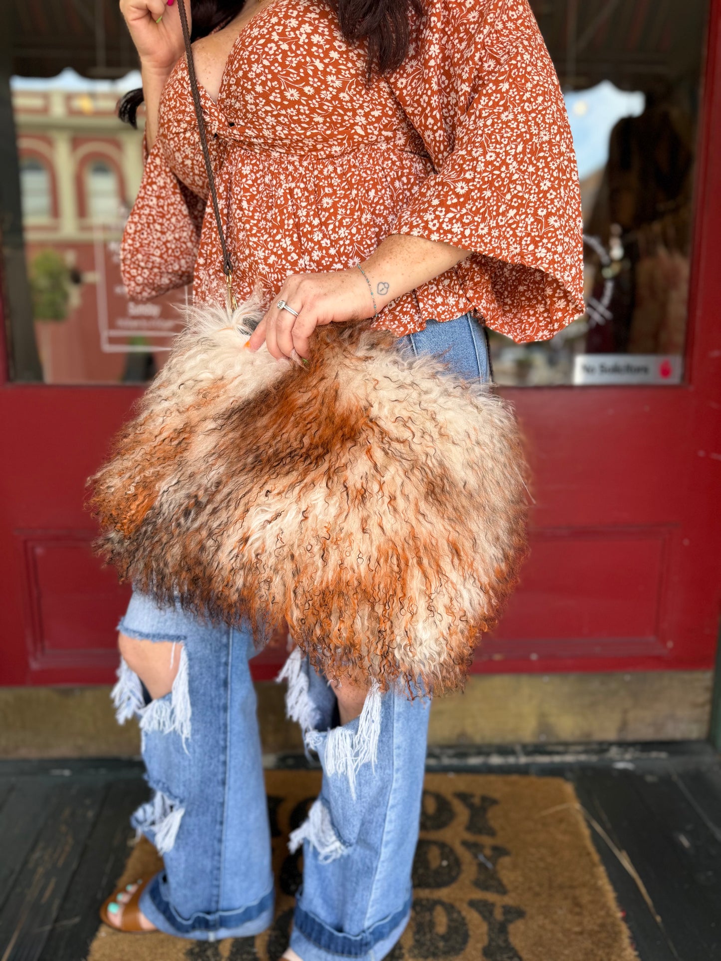 Mongolian Sheepskin - Crossbody