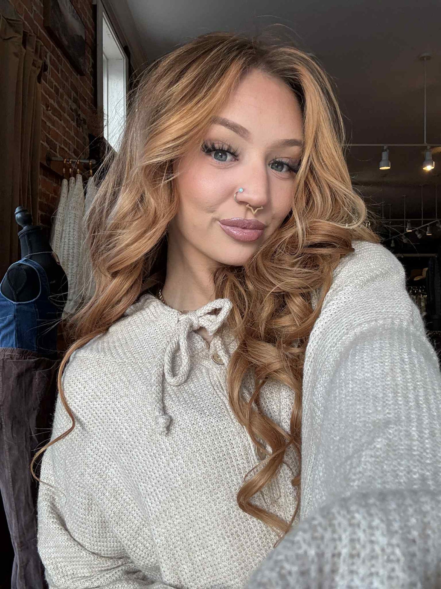 Campfire Mornings - Beige Waffle Hoodie