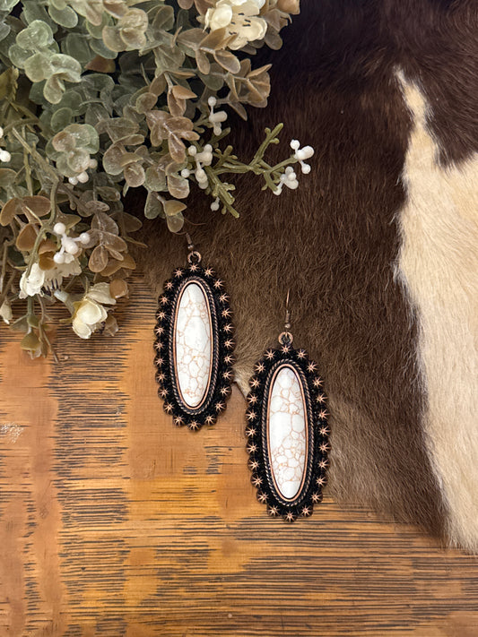 Desert Frost - Copper Earrings