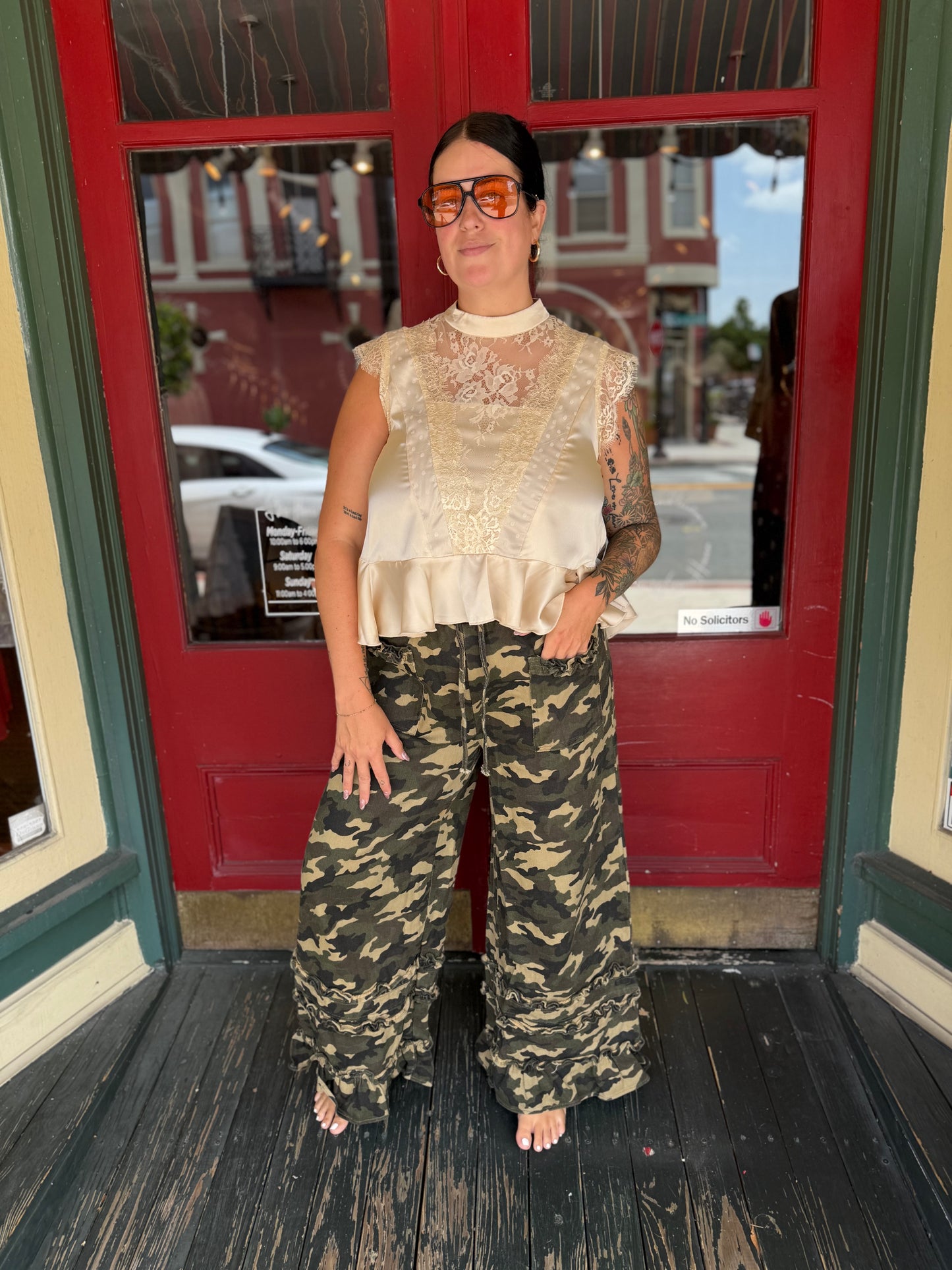 Southern Rebel – Camo Wide Leg Pants