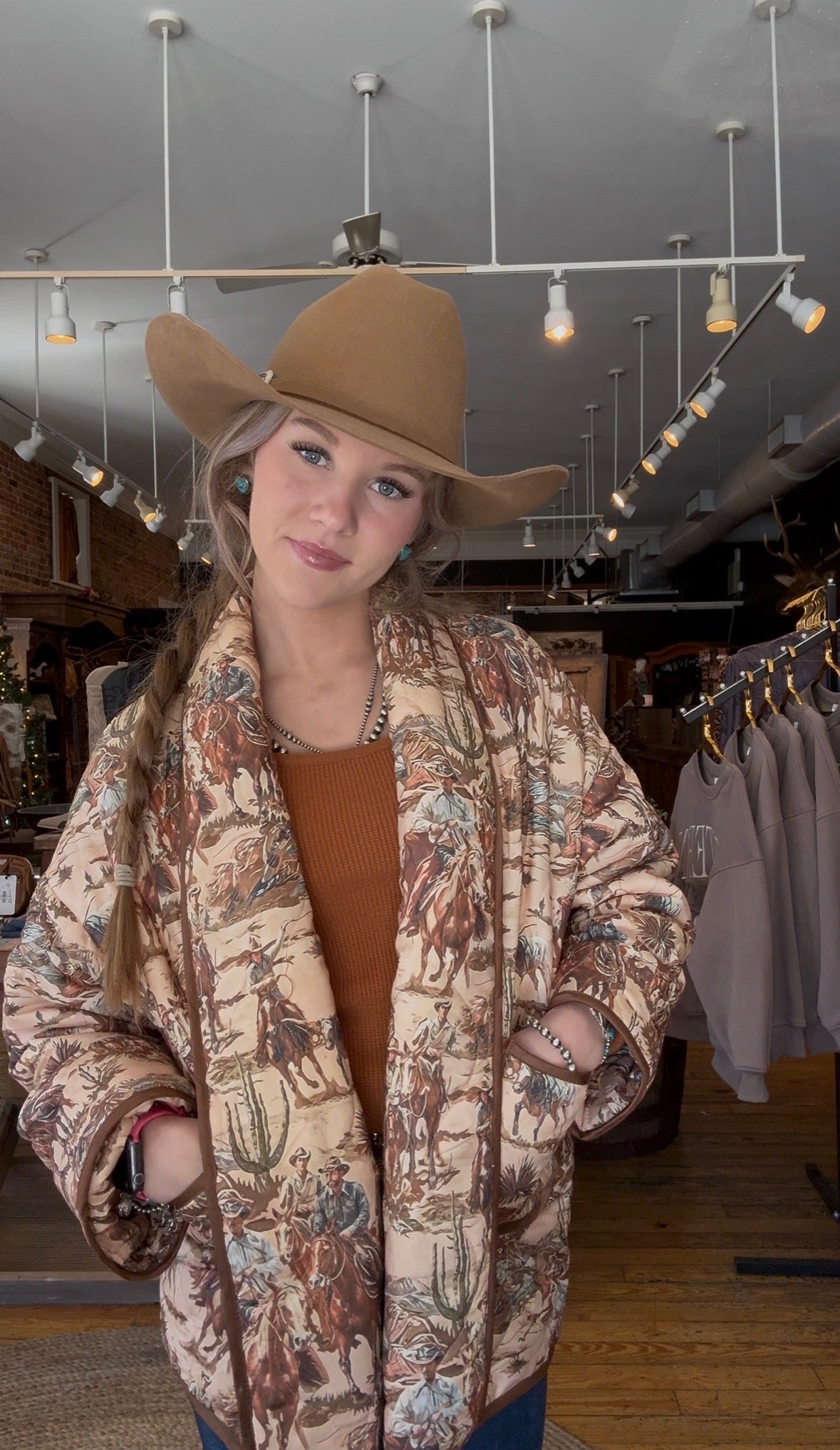 Cowboys & Cold Nights – Western Puffer Jacket