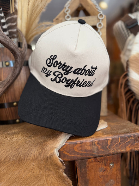 Sorry About My Boyfriend – Black Snapback Hat