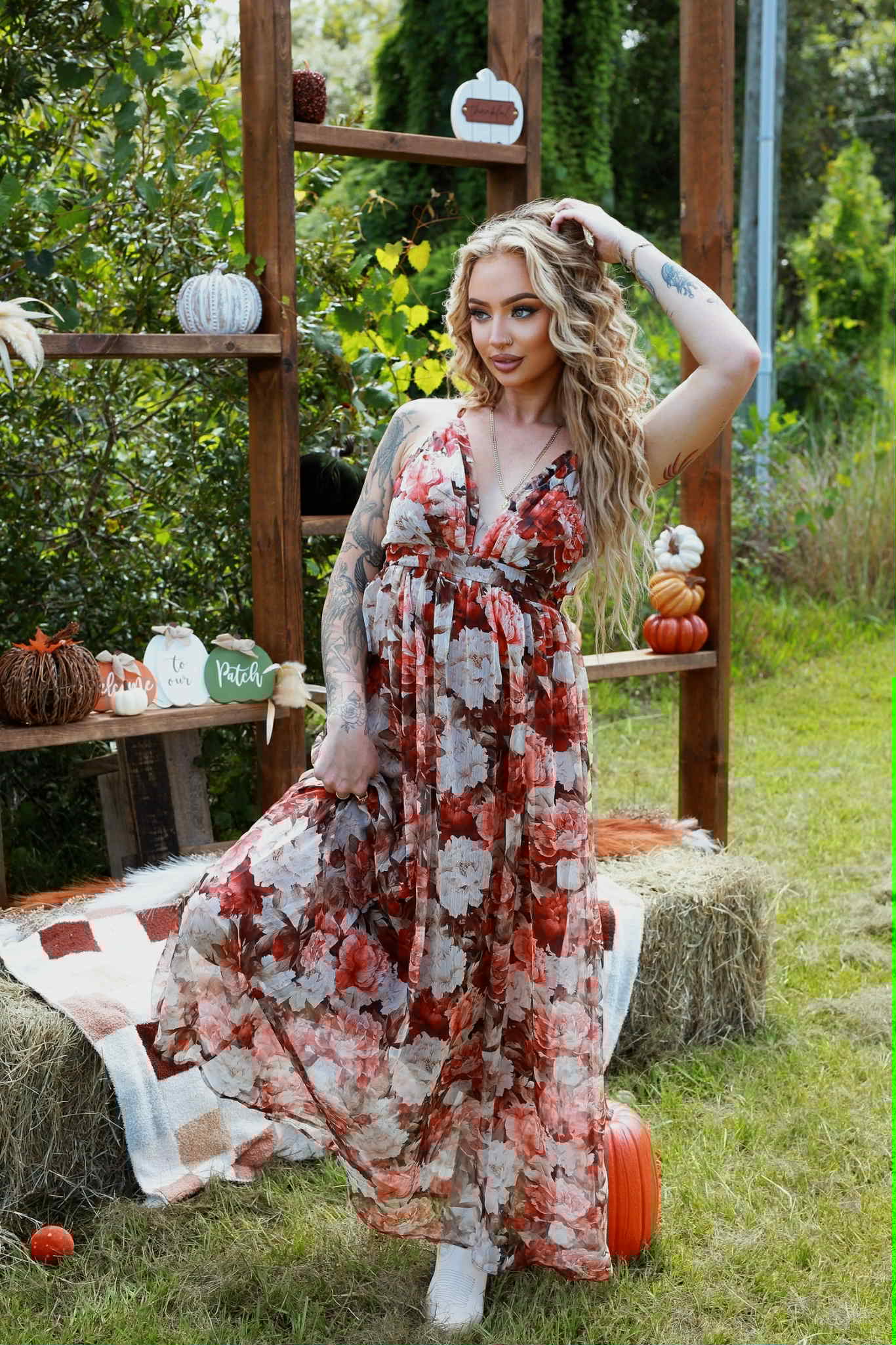 Falling Floral - Maxi Dress