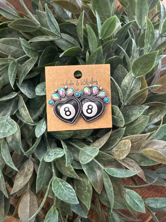 8Ball Crown - Earrings