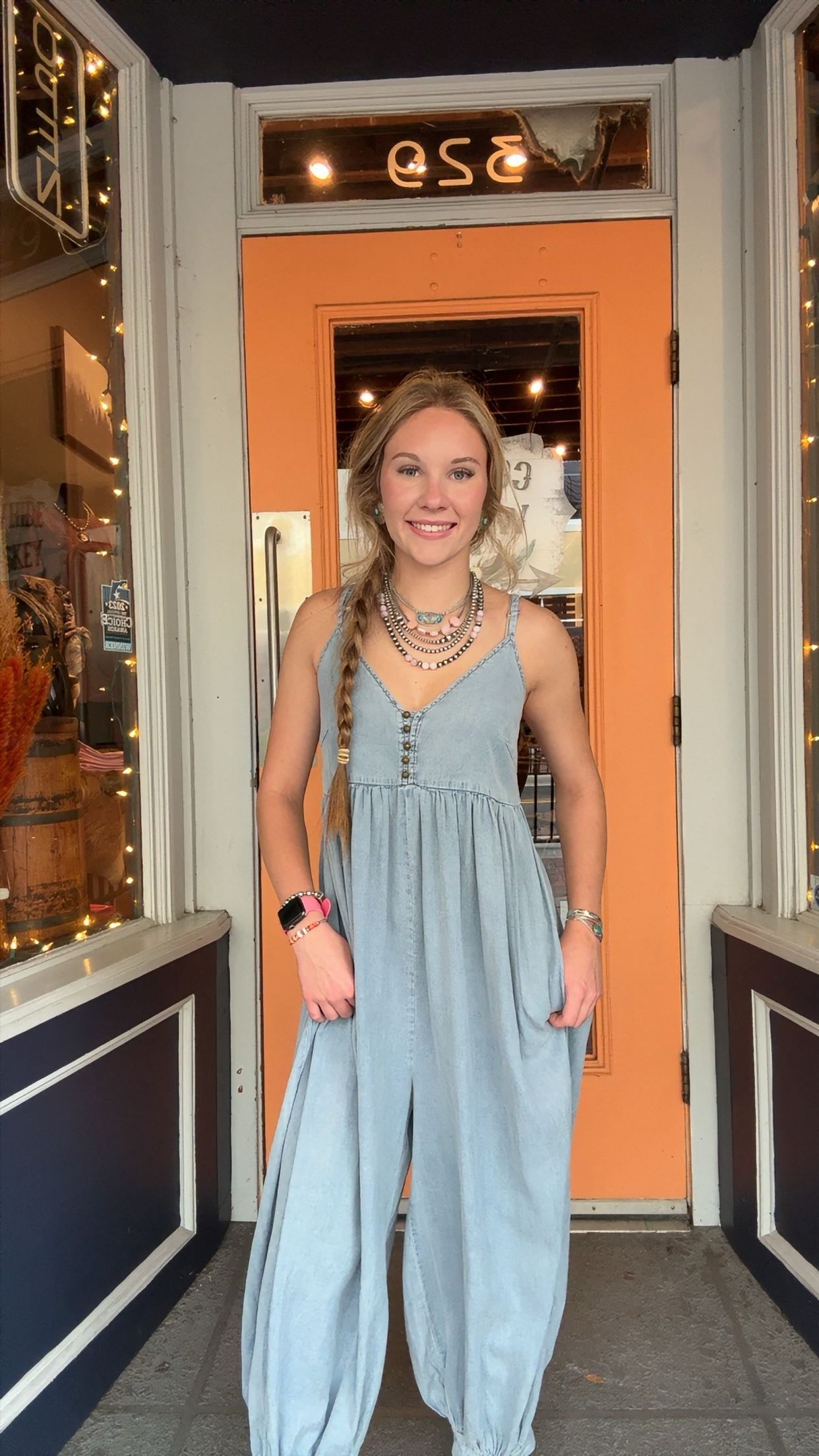 Moonflower Blue – Denim Jumpsuit