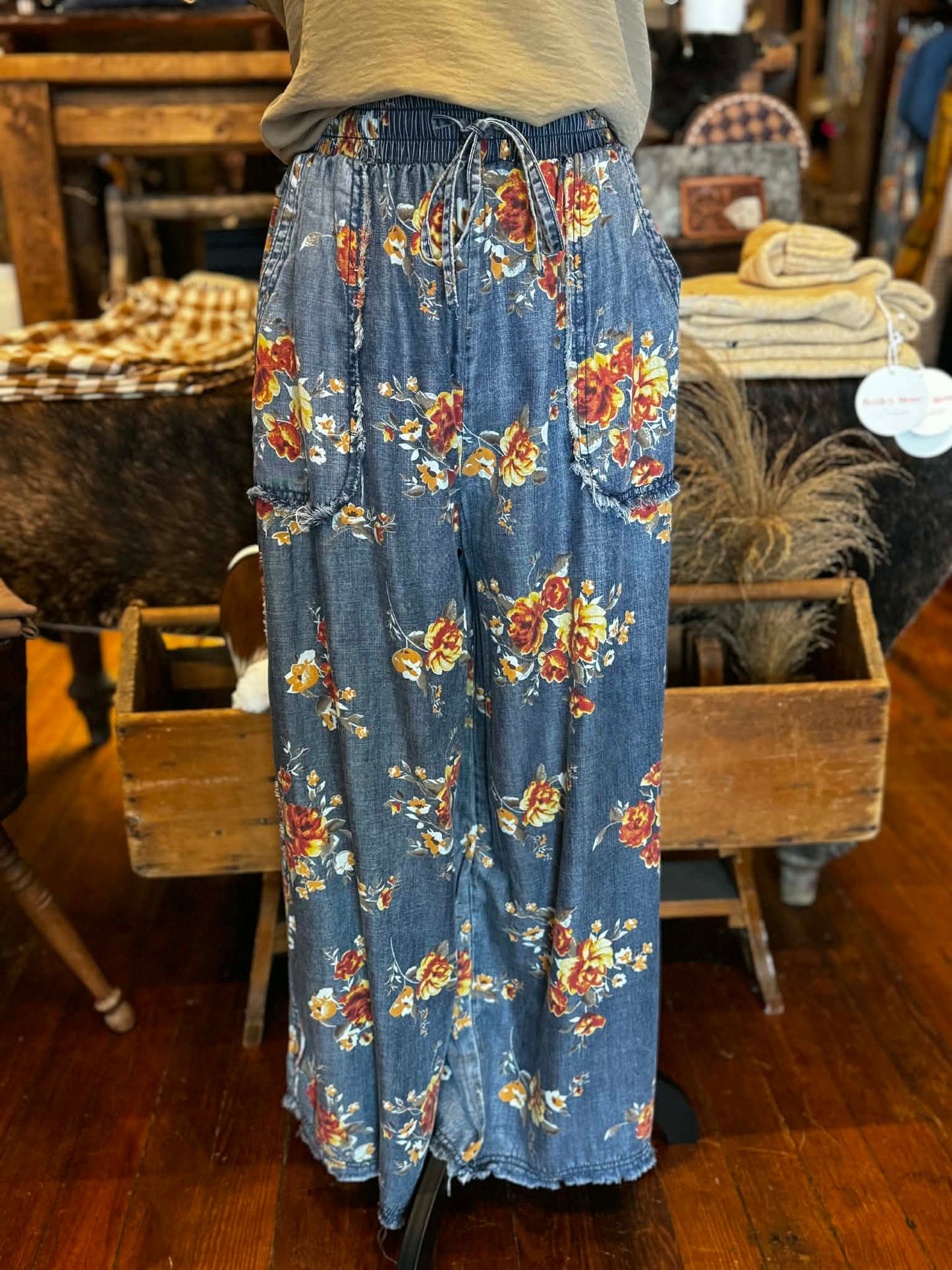 Bluebell Fields – Denim Wide Leg Pant