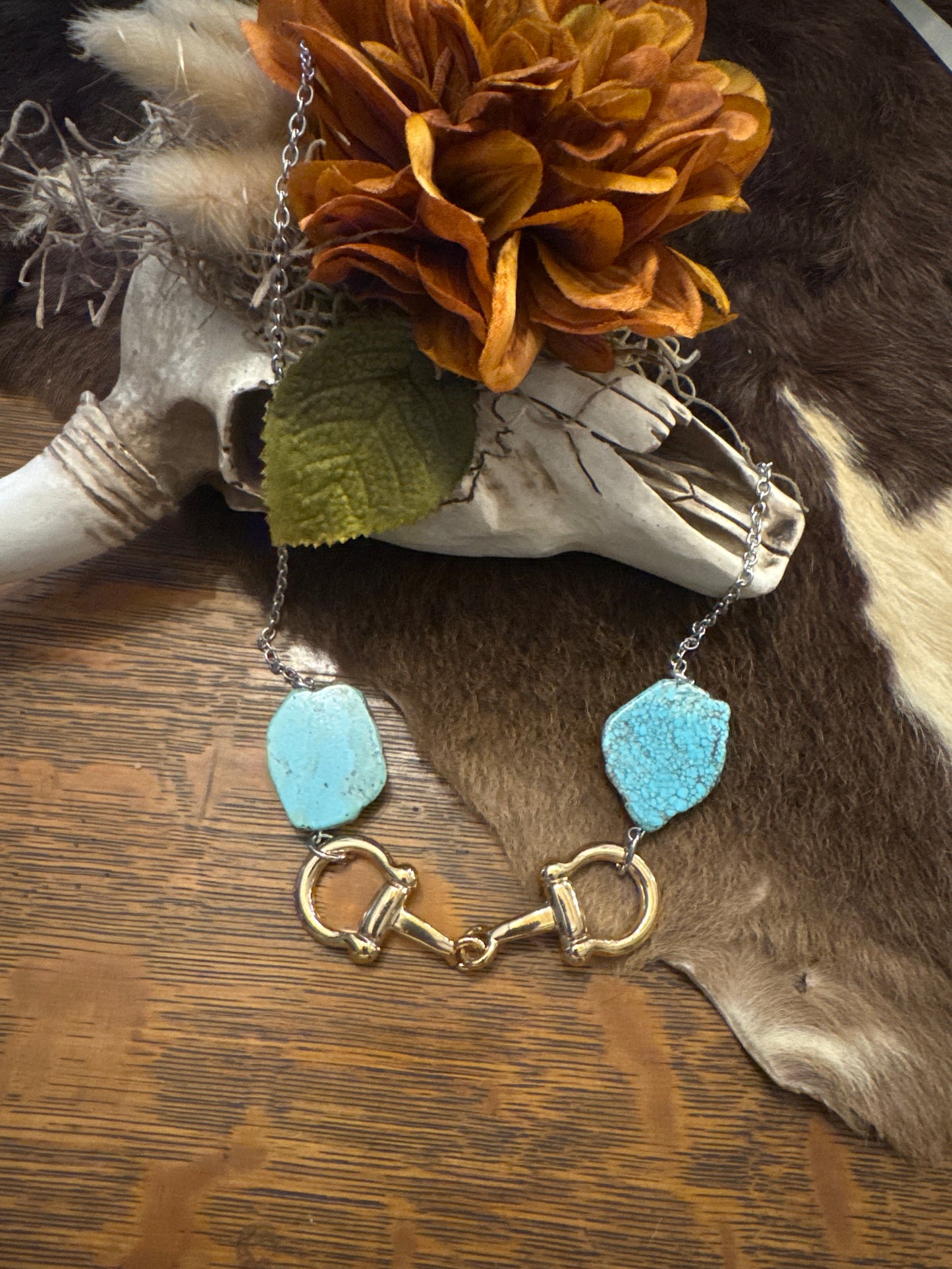 Rough Ridge Rider - Gold Necklace