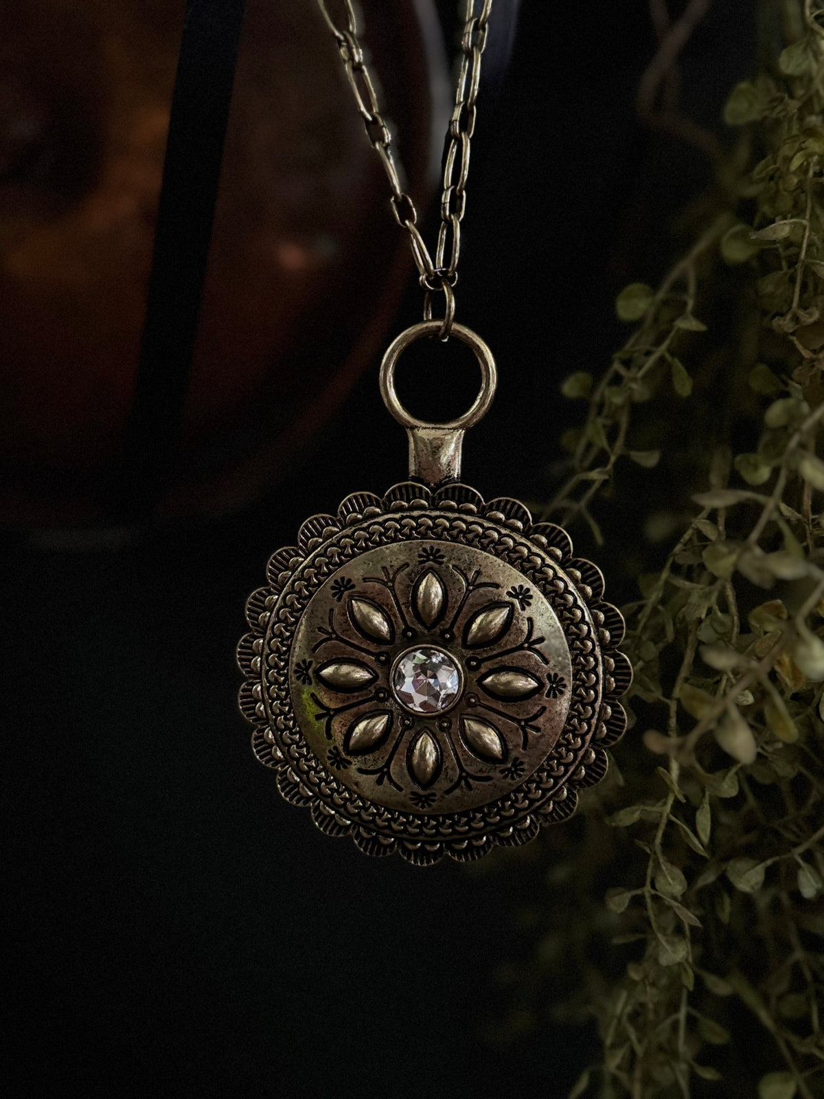 Western Medallion - Brass Necklace