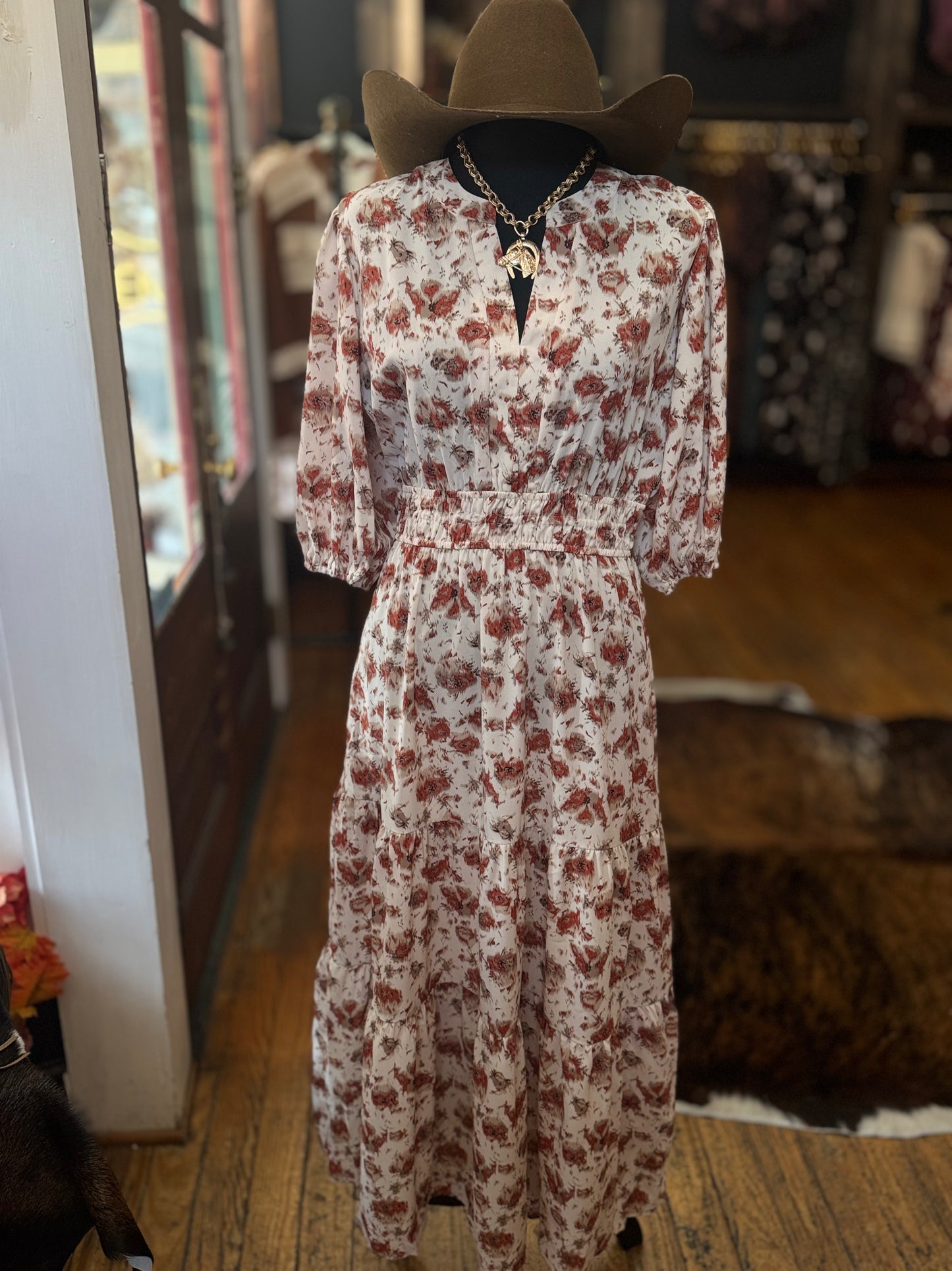 Cottage Romance – Cream Maxi Dress