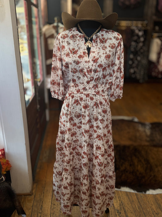 Cottage Romance – Cream Maxi Dress