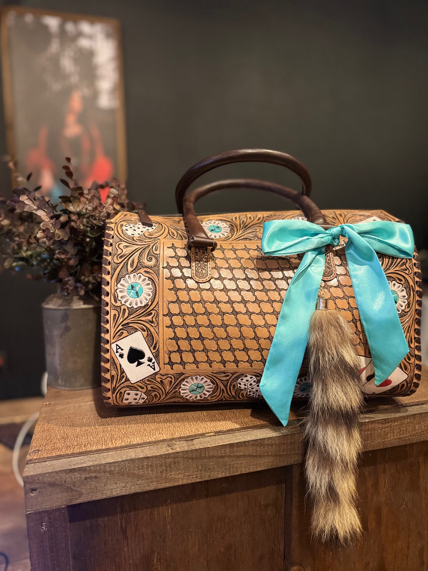 Floral Poker - Large Speedy Bag