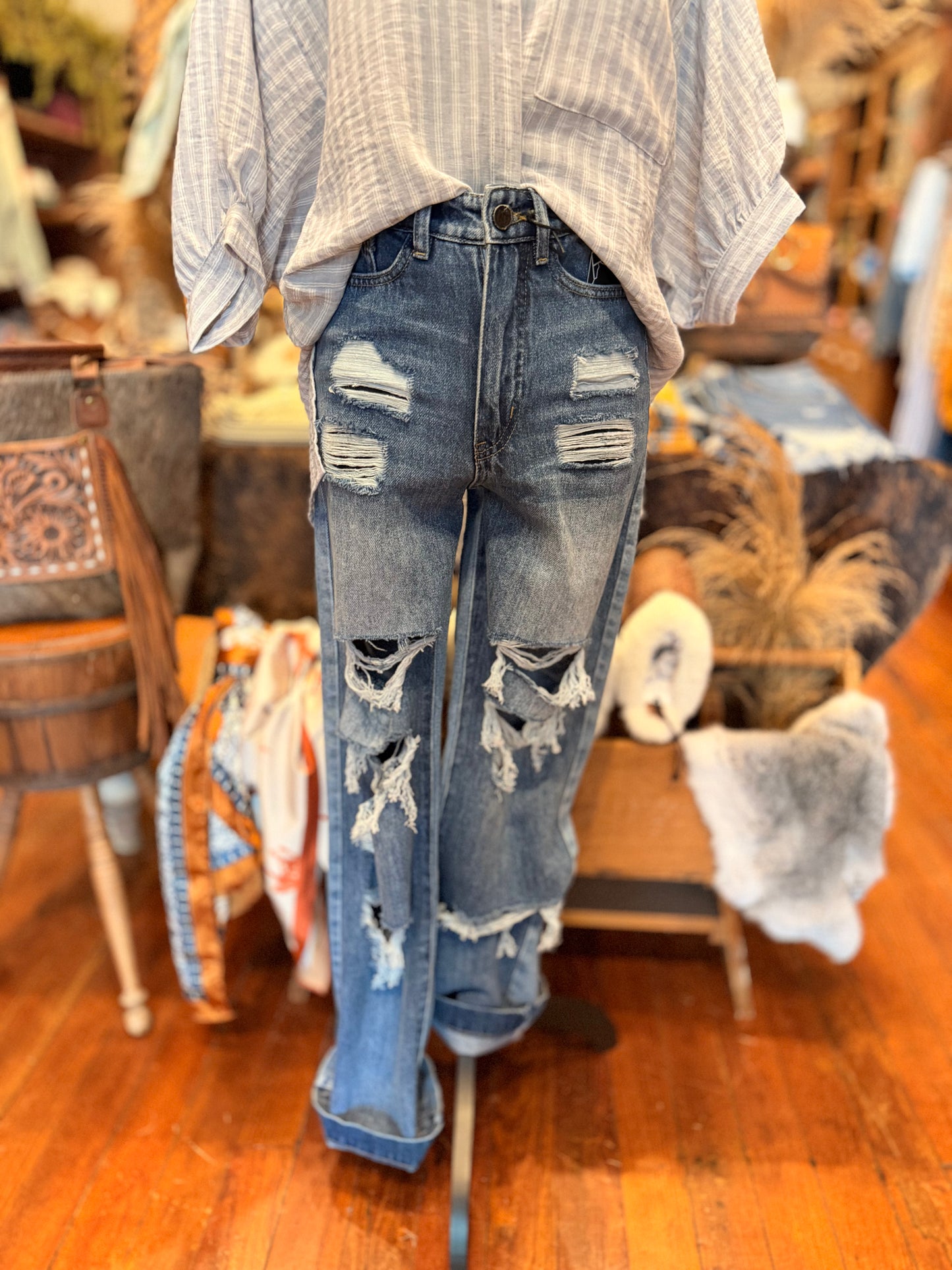 Wild West Distress – Trouser Denim