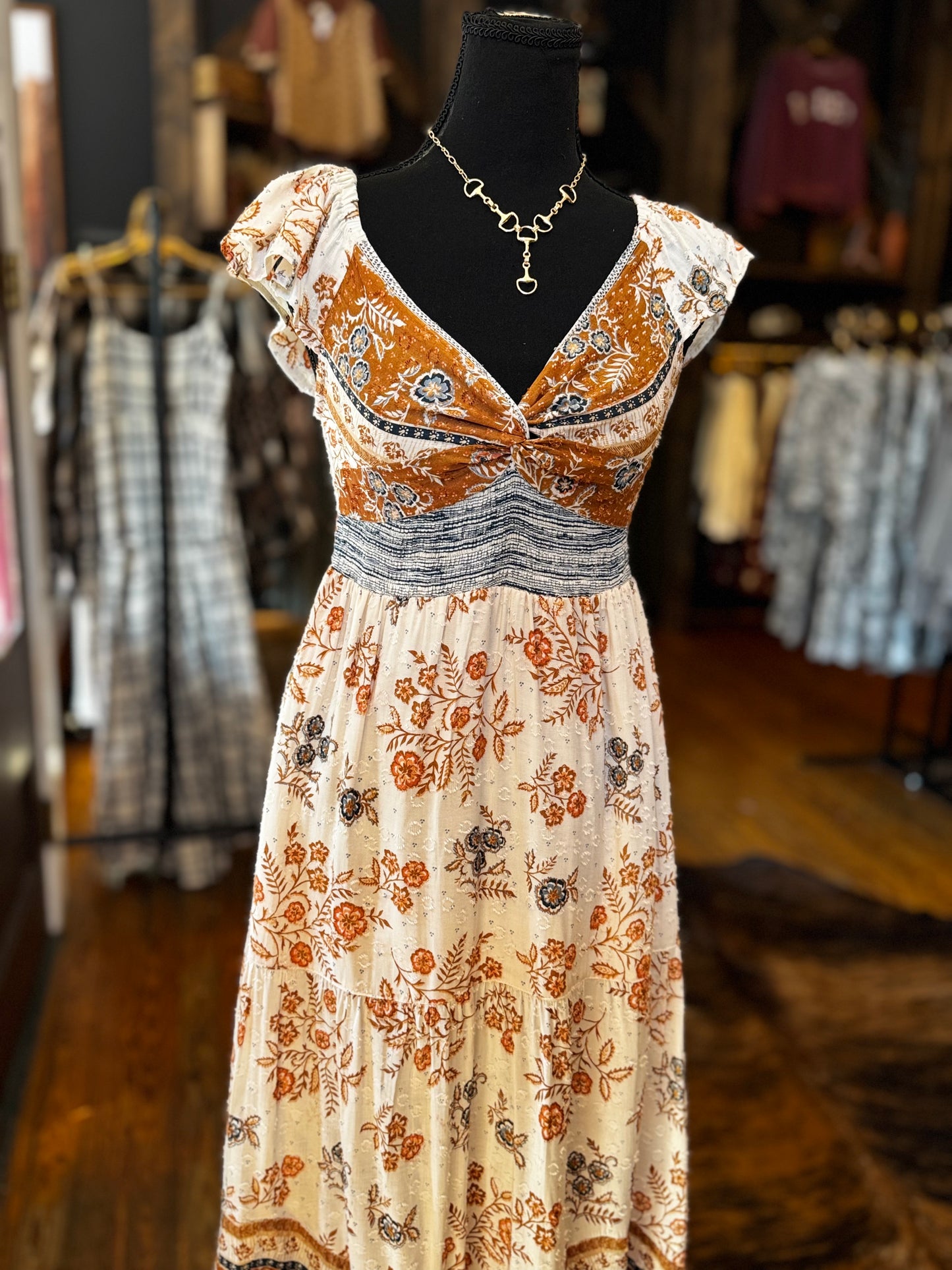 Ivory Fields - Floral Maxi Dress