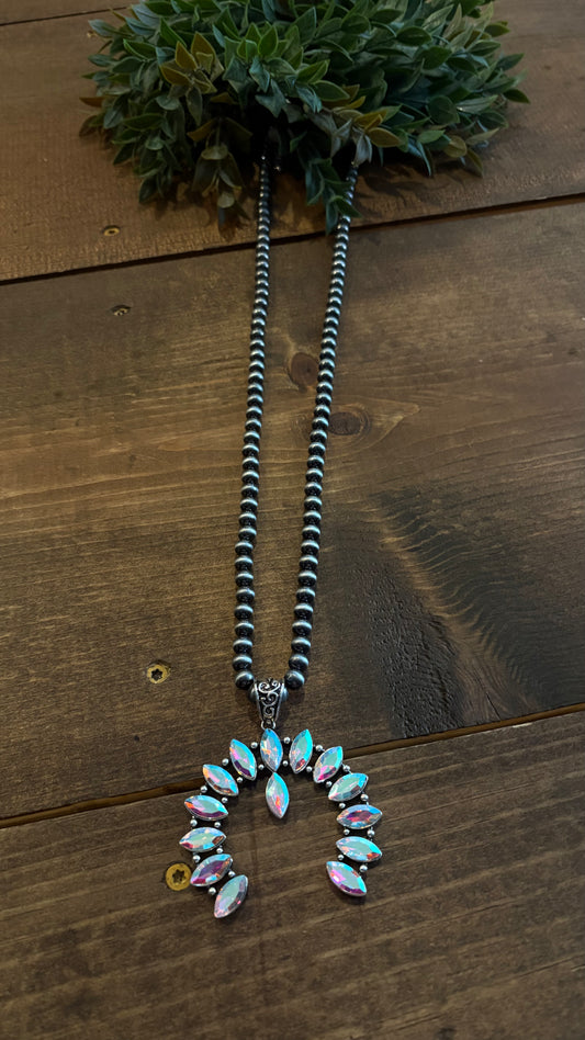 AB Horn Squash-Pearl Necklace