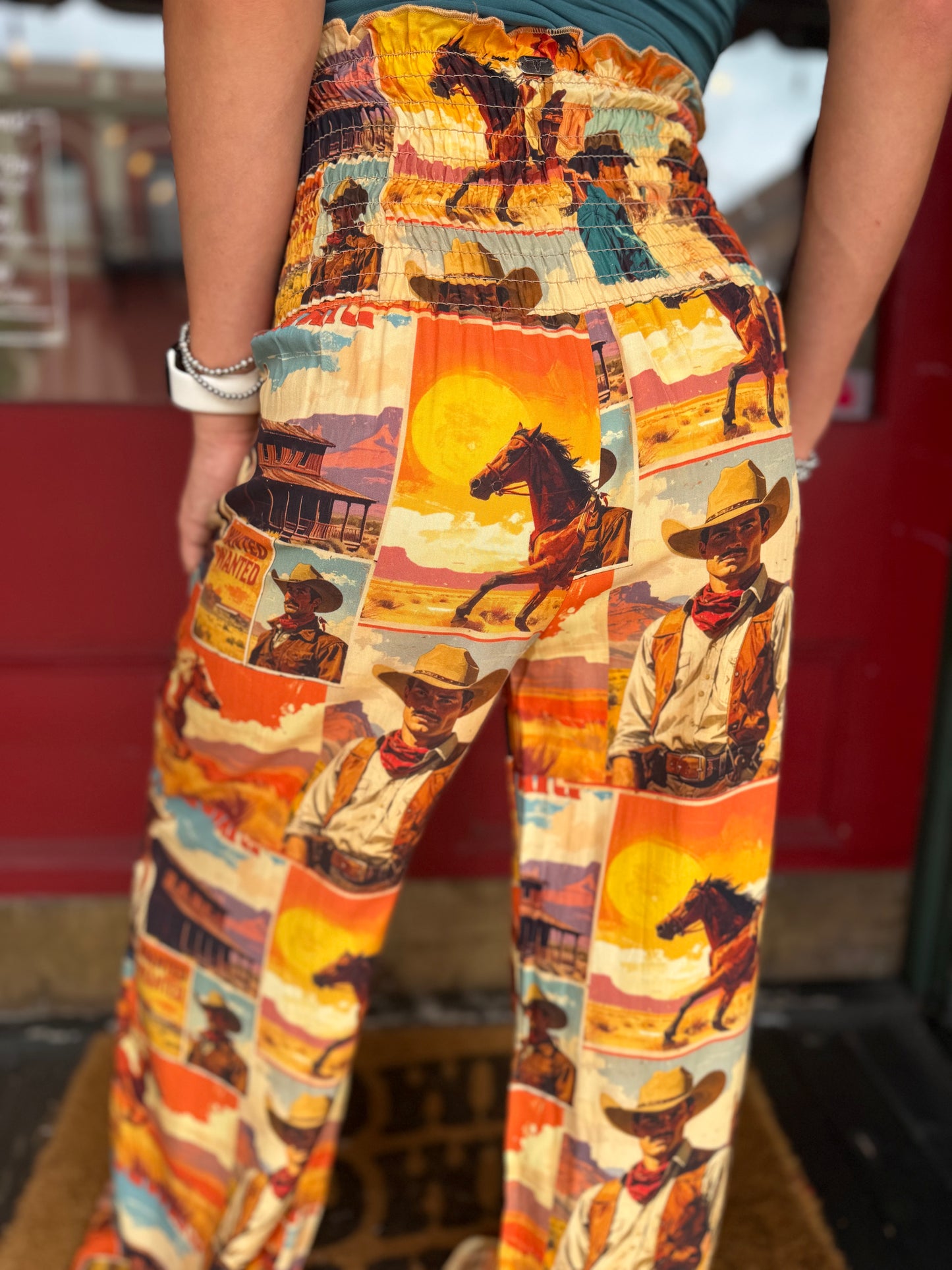 Painted Desert Patchwork – Multi Western Print Pant