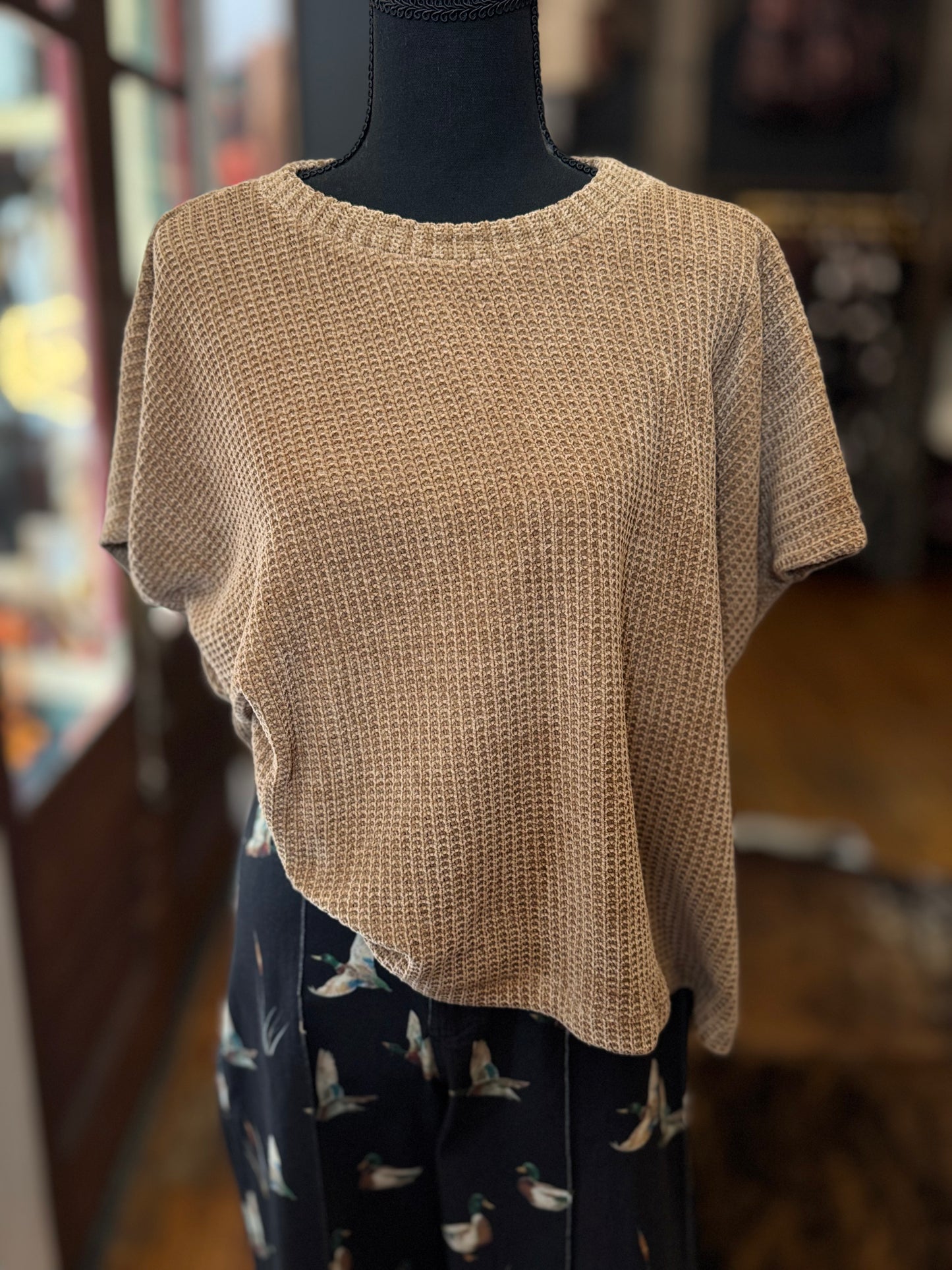 Toasted Latte – Camel Chenille Sweater