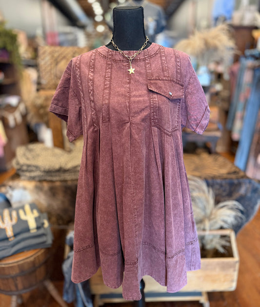 Bohemian Winefield – Wine T-Shirt Dress