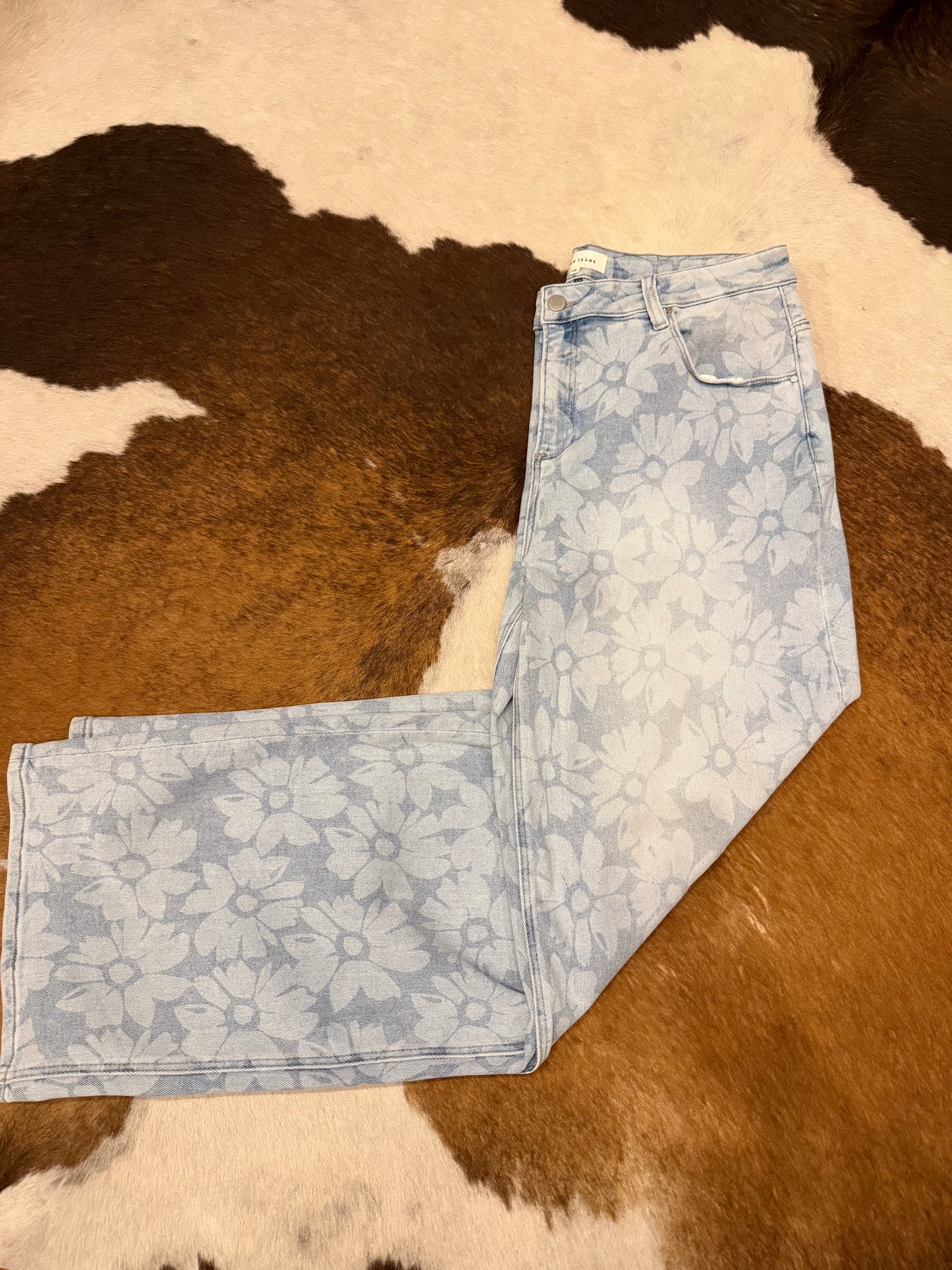 Blossoms & Blue Jeans – Wide Leg Floral Jeans