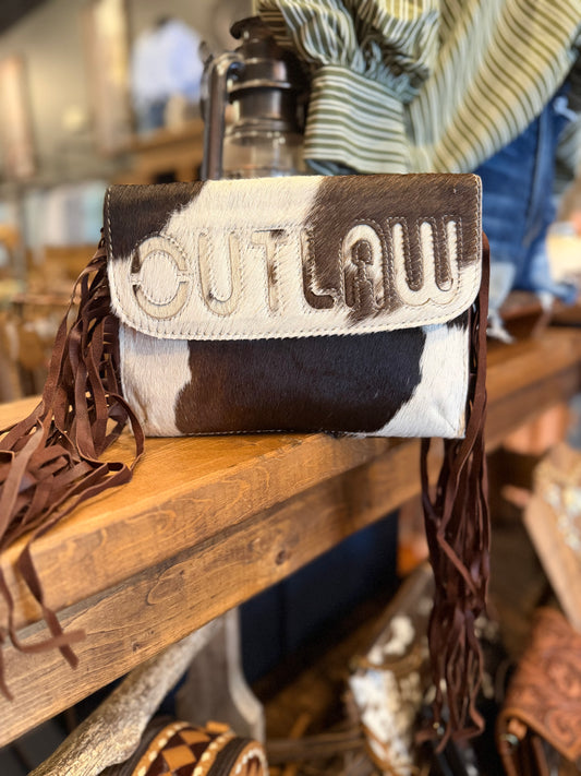 Outlaw Cowhide & Fringe-Crossbody