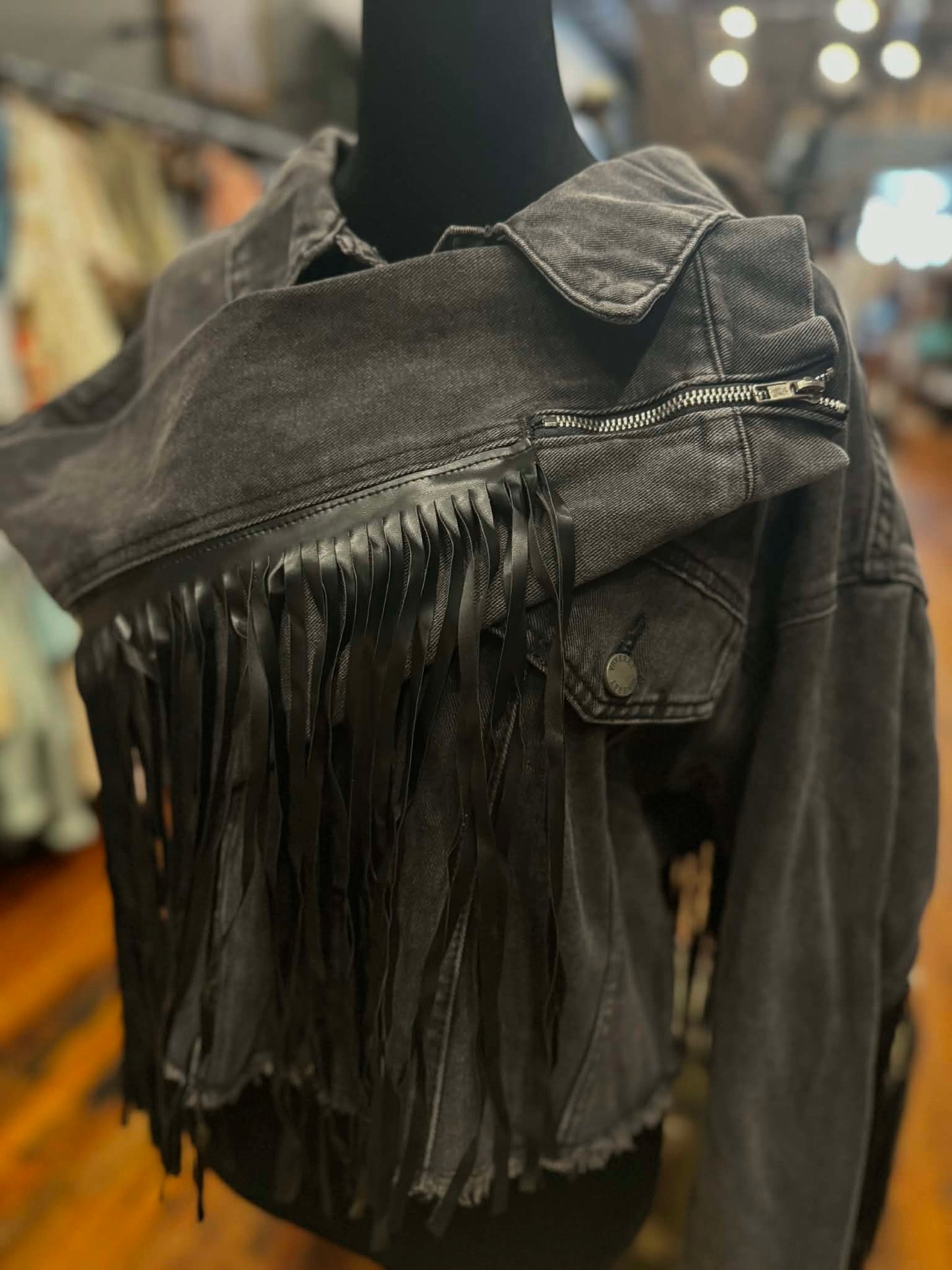 Raven Ranch Fringe – Denim Jacket