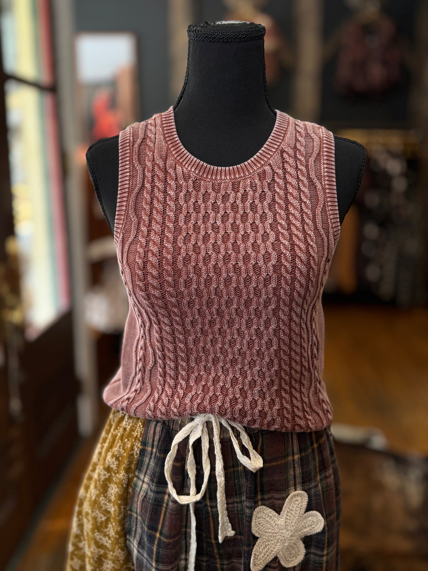 Cinnamon Woods – Terracotta Knit Tank Top