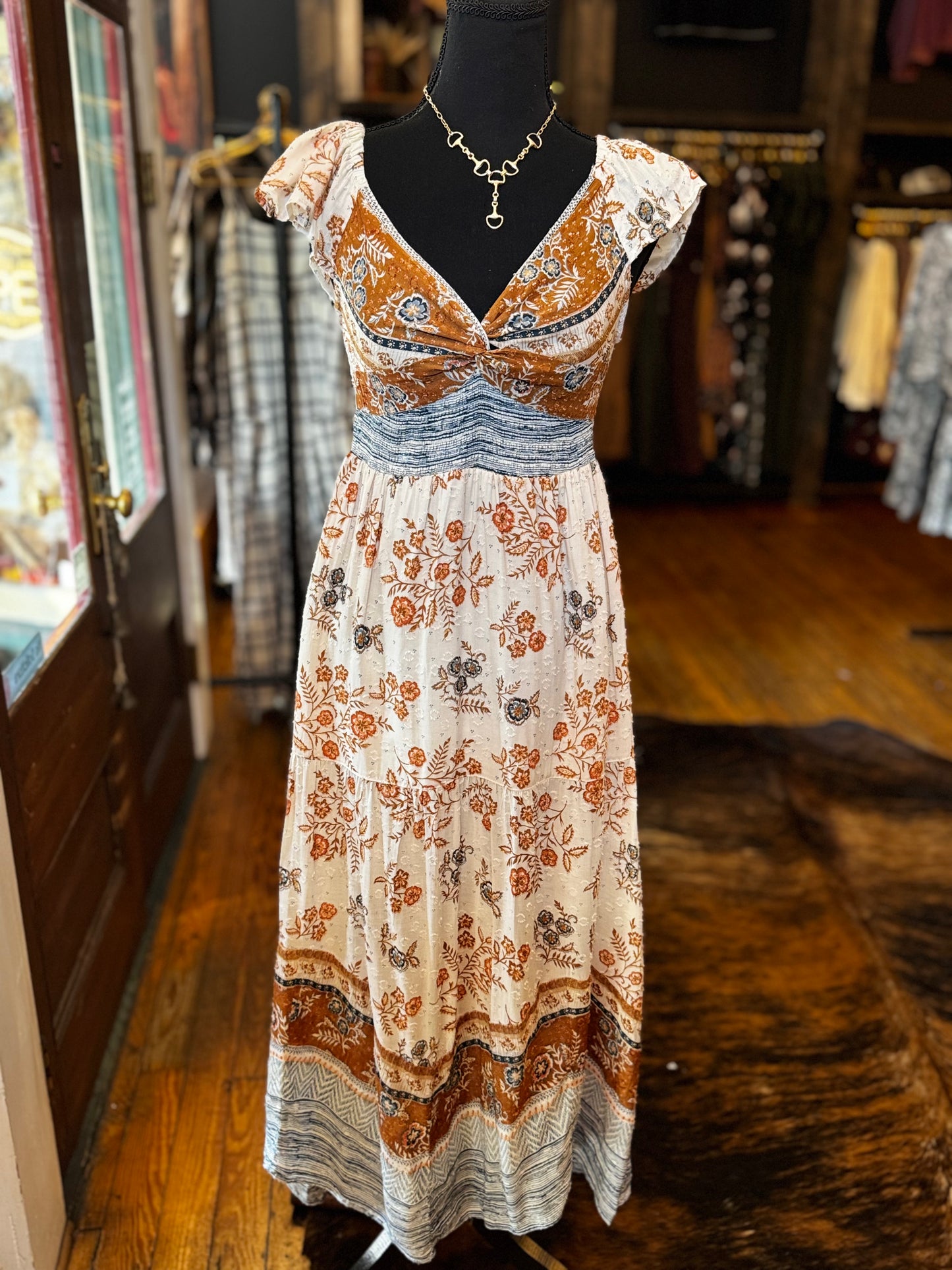 Ivory Fields - Floral Maxi Dress