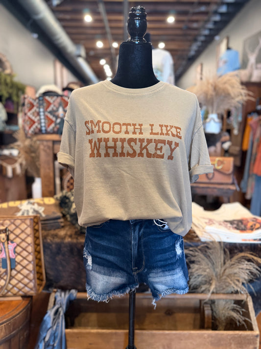 Smooth Like Whiskey – Taupe Mineral Graphic Tee