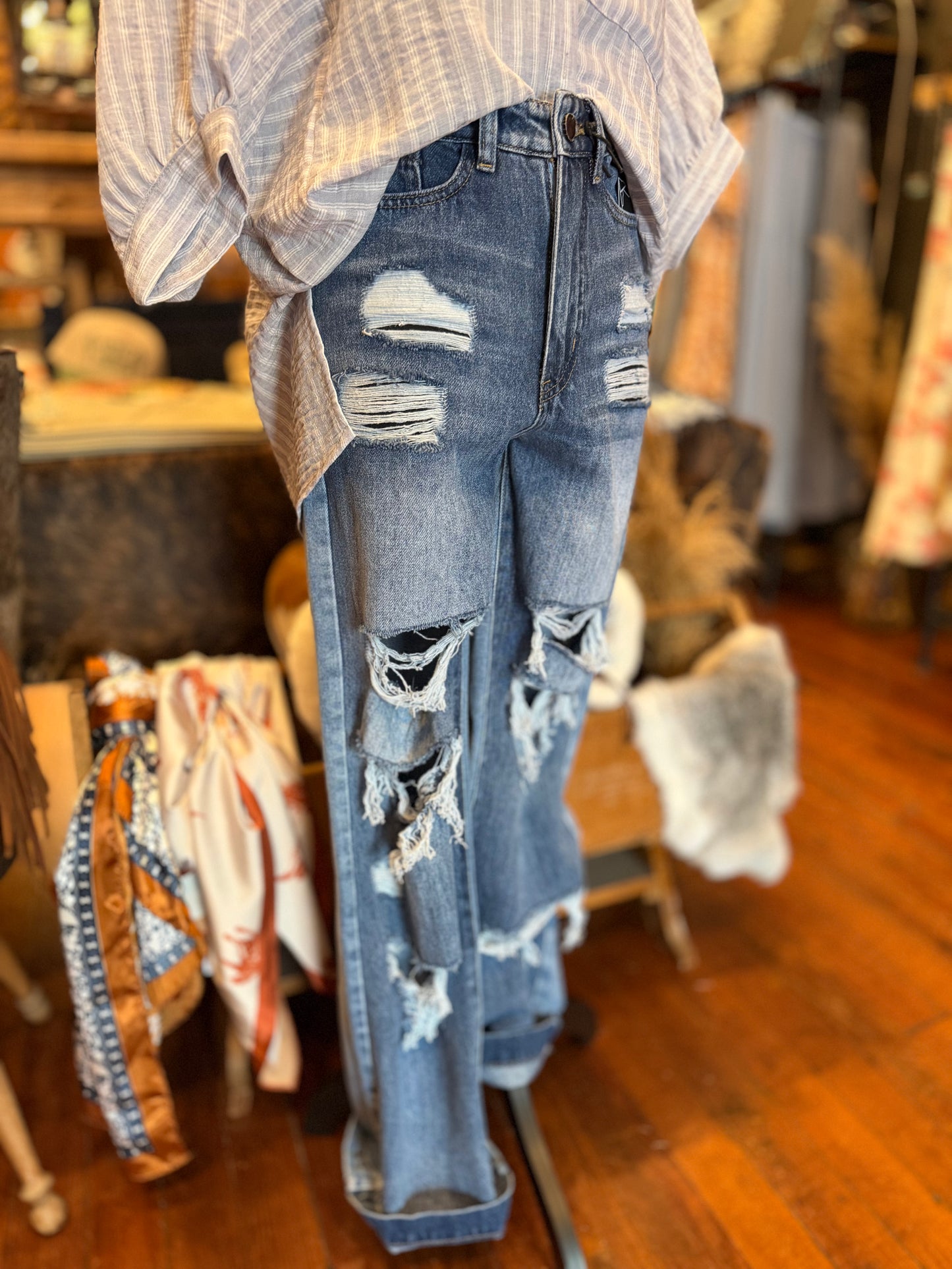 Wild West Distress – Trouser Denim