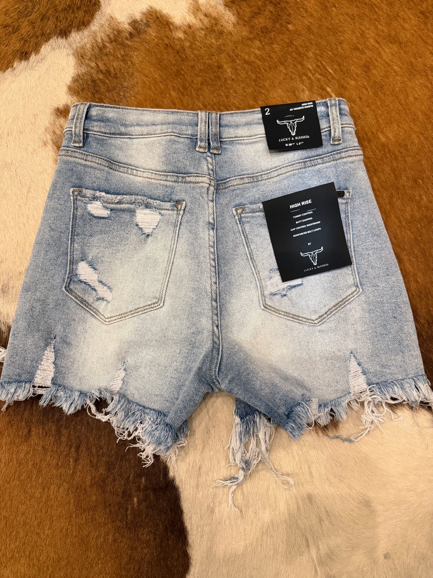 The Presley's – High Rise Denim Shorts