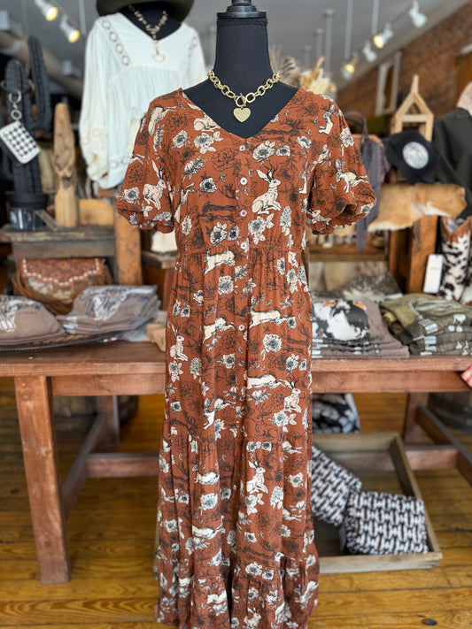 Garden of Jackalopes – Floral Maxi Dress
