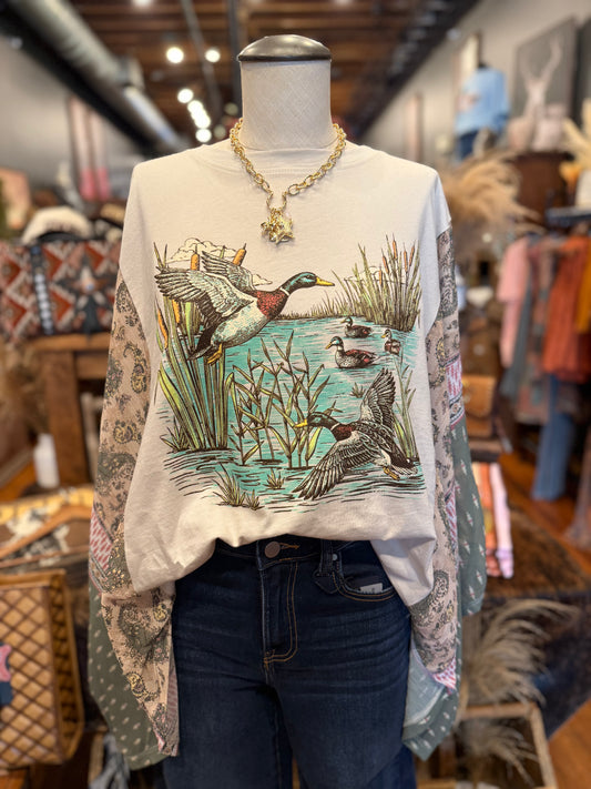 Marshland Muse – Vintage Batwing Top
