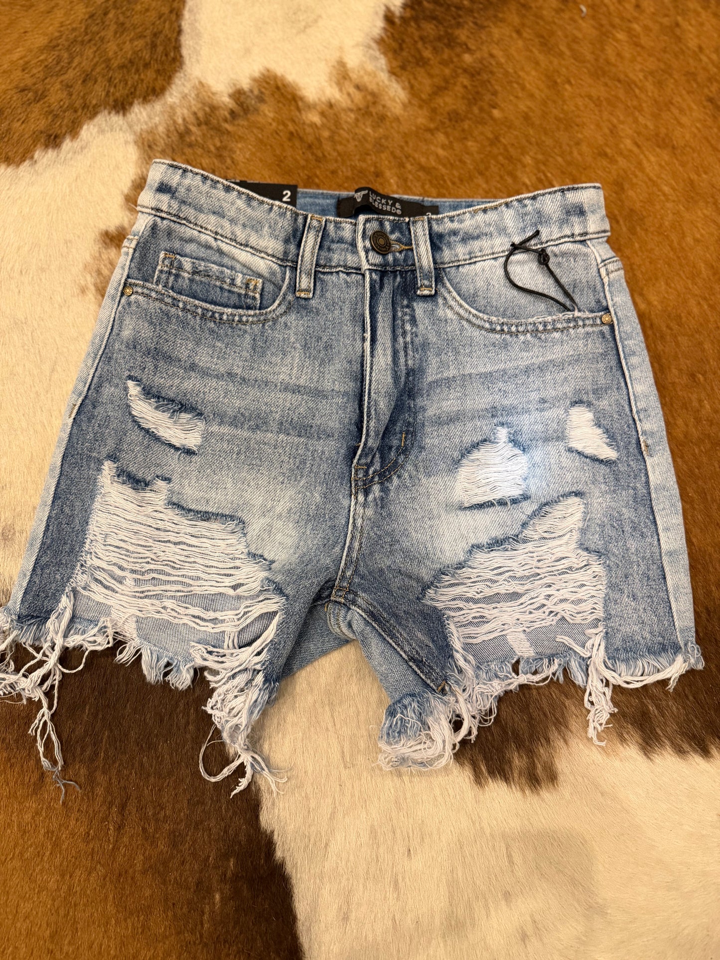 The Presley's – High Rise Denim Shorts