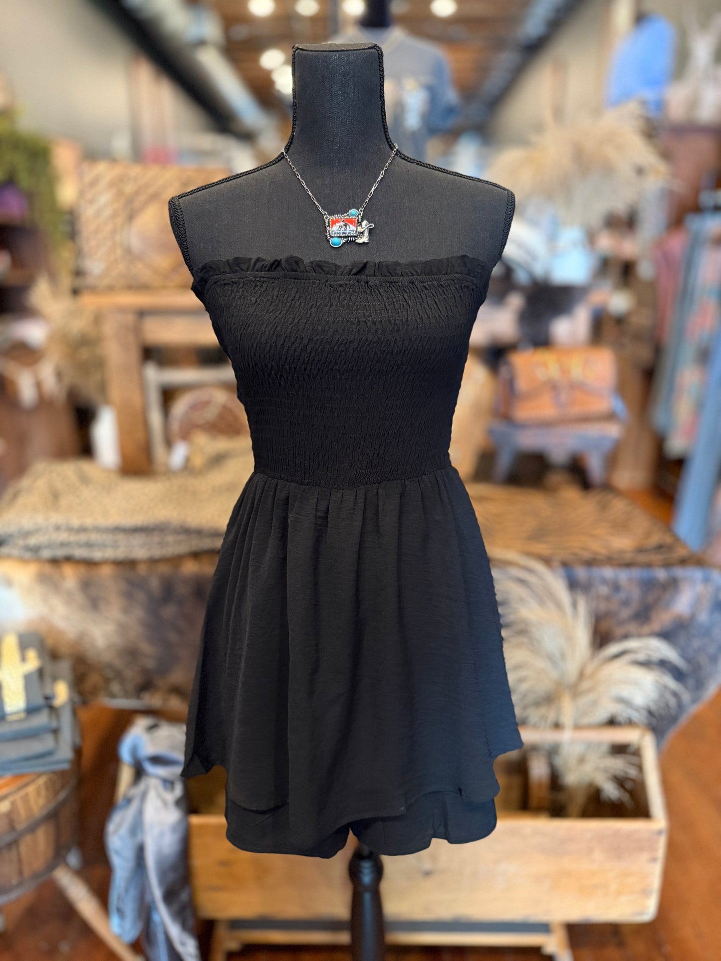 Blackout Beauty – Strapless Romper