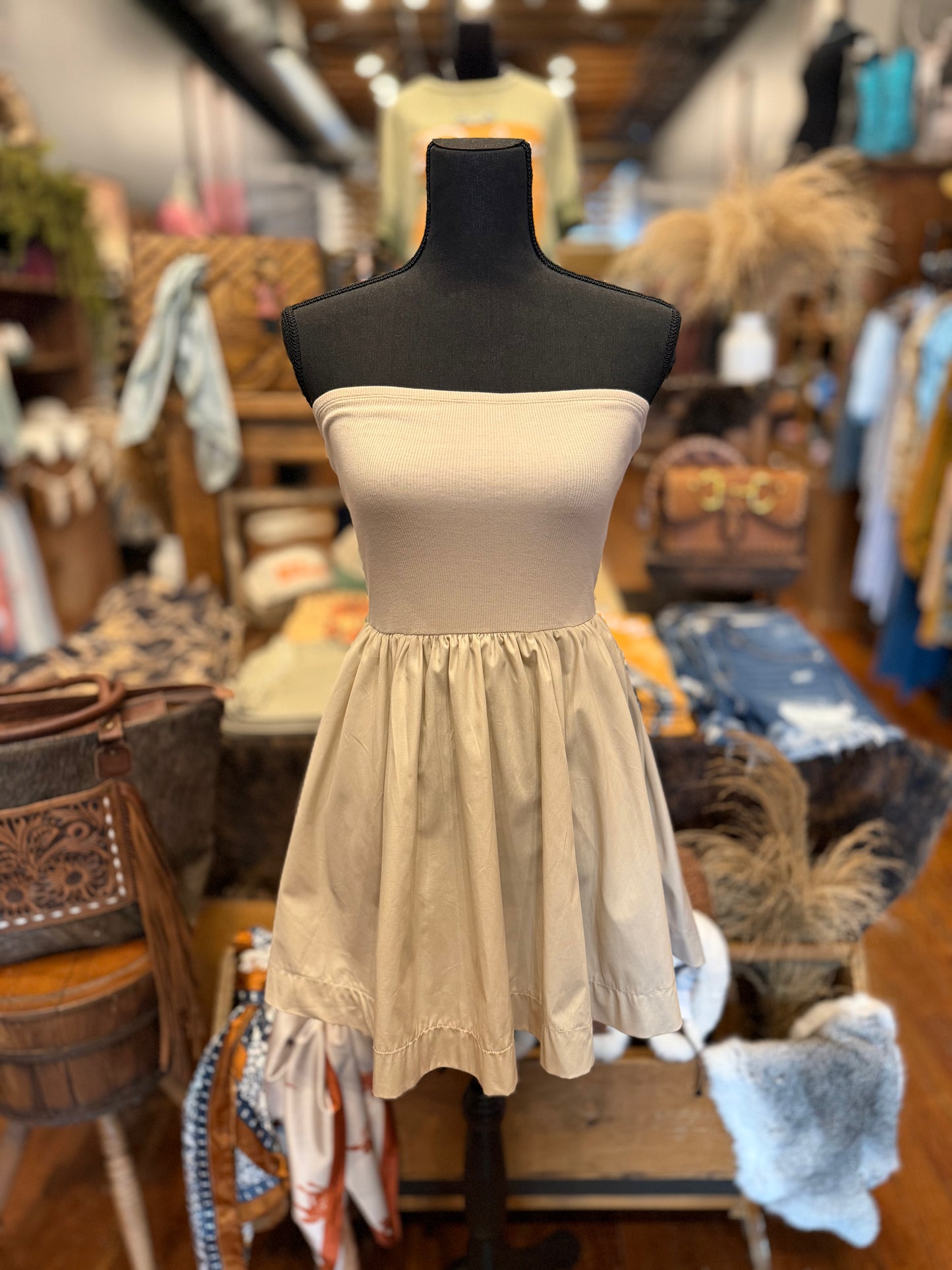 Barefoot Darling – Sand Mini Dress