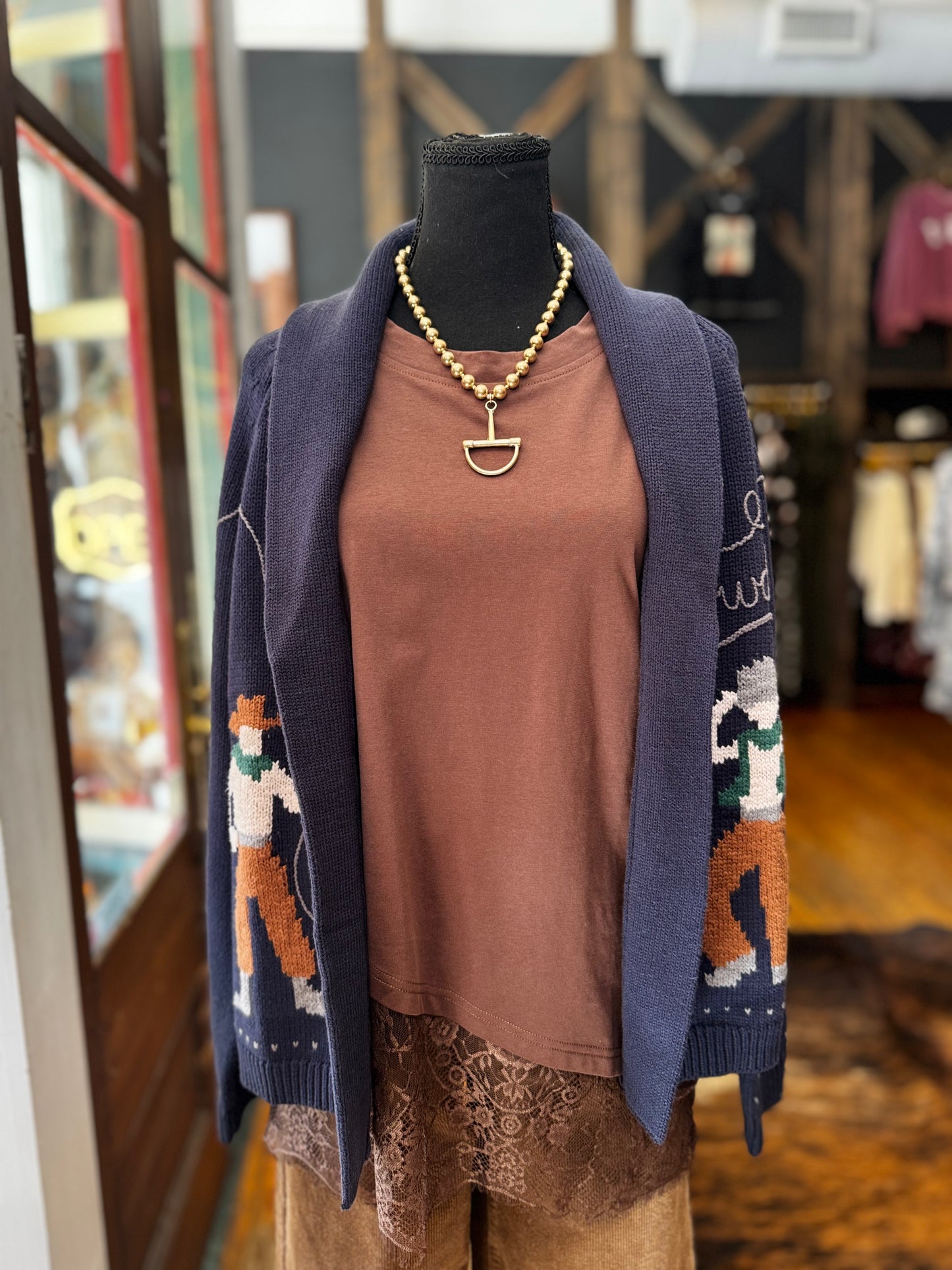 West of Somewhere – Navy Knit Cardigan