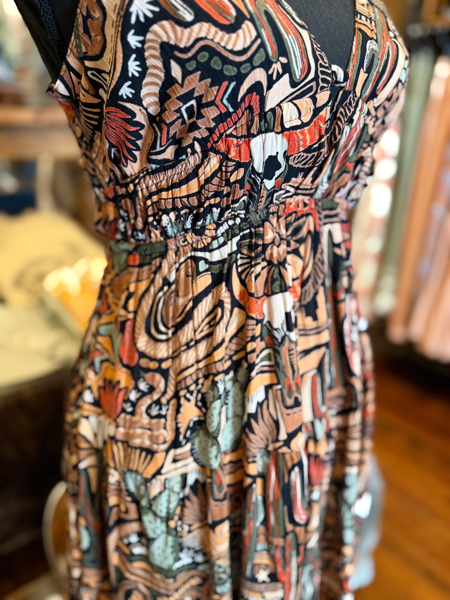 Western Collage-Mini Dress